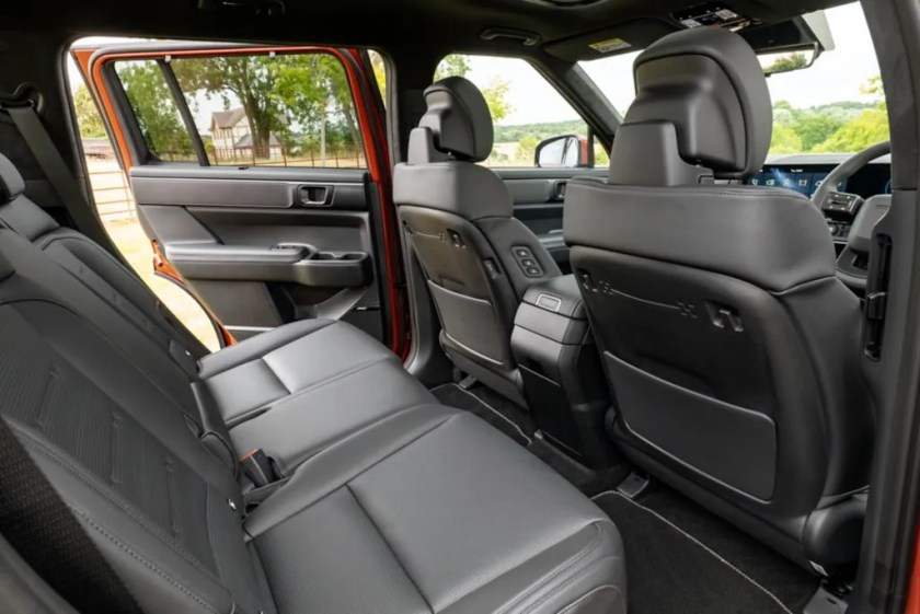 Rear seating in the Santa Fe