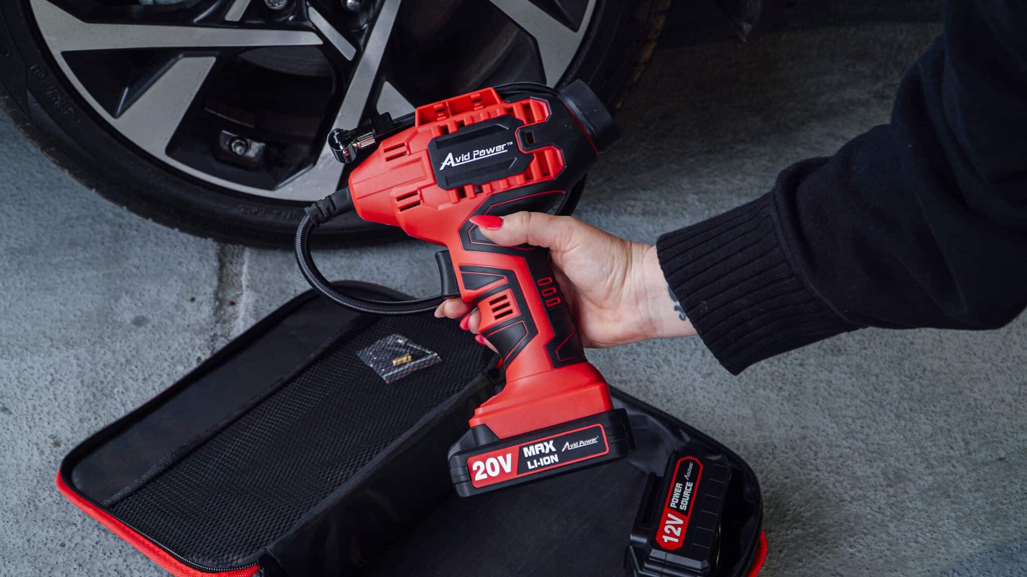 20V Avid Power cordless tire inflator.