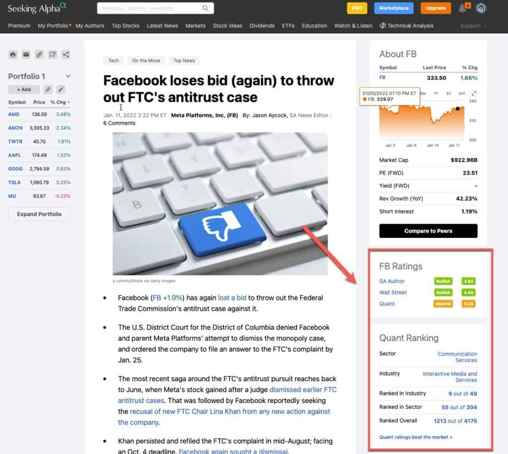 Seeking Alpha Premium News